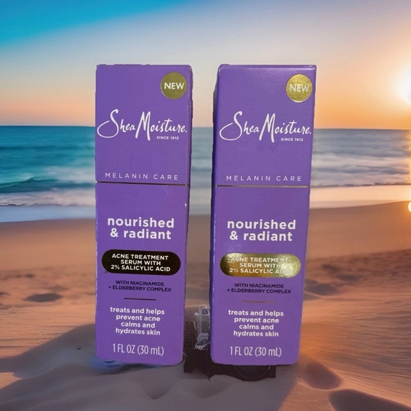 2 SheaMoisture Melanin Care 4in1 Unisex Acne Serum 2% Salicylic Acids 1 Oz each - Picture 1 of 6